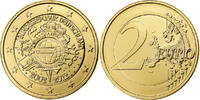 Germany 2 Euro 10 Years of Euros Cash, golden, Munich, Bi-Metallic -
