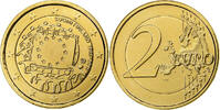 Finland 2 Euro European Union Flag, golden, Vantaa, Bi-Metallic -