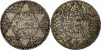 Morocco 5 Dirhams Abdelaziz, Paris, Silver -