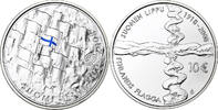 10 Euro 2008 Vantaa Finnland Finnish Flag, Colourized, Vantaa, Silber, STGL STGL