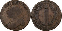 France 12 deniers françois Louis XVI, 12 deniers François, Bayonne, Copper -
