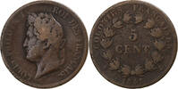 French Antilles 5 Centimes Louis Philippe I, Paris, Bronze -