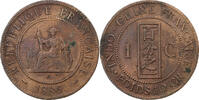 French Indochina 1 Centime Paris, Bronze -
