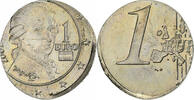 Austria 1 Euro Strike error, Vienna, Copper-Nickel Clad Nickel -