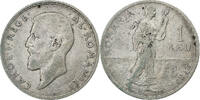 Romania 1 Leu Carol I, Brussels, Silver, KM:42 -