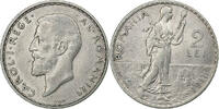 Romania 2 Lei Carol I, Hamburg, Silver, KM:43 -