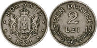 Romania 2 Lei Ferdinand I, Poissy, Copper-nickel, KM:47 -