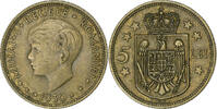 Romania 5 Lei Mihai I, Birmingham, Nickel brass, KM:48 -