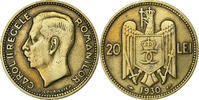Romania 20 Lei Carol II, MDP, Nickel brass, KM:51 -