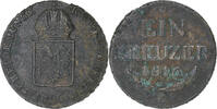 Austria 1 Kreuzer Franz I, Alba Iulia, Copper, KM:2113 -