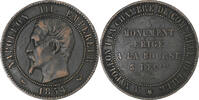 France Module de 10 Centimes Napoleon III, Paris, Epreuve, Bronze -