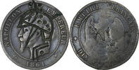 France 10 Centimes Napoleon III, Strasbourg, Satirique, Bronze -
