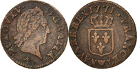 France Liard Coin, Louis XV, Liard à la vieille tête, Lille -