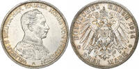 Kingdom of Prussia 3 Mark Wilhelm II, Berlin, Silver, KM:538 -