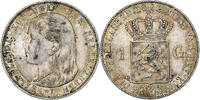 Netherlands 1 Gulden Wilhelmina I, Utrecht, Silver, KM:117 -