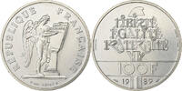 France 100 Francs Droits de l'Homme, MDP, Piéfort, BU, Silver -
