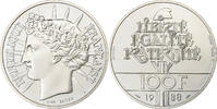 France 100 Francs Fraternité, MDP, Proof, Piéfort, Silver -