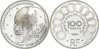 France 100 Francs Jean Monnet, MDP, Proof, Silver, KM:1012 -