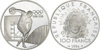 France 100 Francs Discolobe, MDP, Proof, Silver, KM:1047 -