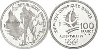 France 100 Francs Albertville - Cross-country skiing, MDP, Proof -