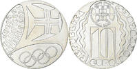 Portugal 10 Euro Olympic Games, Lisbon, Silver, KM:759 -