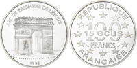 France 100 Francs-15 Ecus Arc de Triomphe, MDP, Proof, Silver -