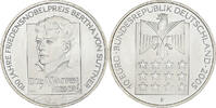 Germany 10 Euro Bertha von Suttner, Stuttgart, Silver, KM:242 -
