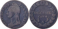 France 1 Décime Dupré, Paris, Copper, Gadoury:184 -