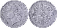 5 Francs 1952 Paris Frankreich Lavrillier, Paris, Aluminium, SS, Gadoury:766a SS