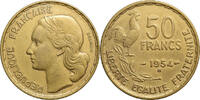 50 Francs 1954 Beaumont le Roger Frankreich Guiraud, Beaumont le Roger, Cupro-Aluminium, S S