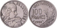 100 Francs 1958 Paris Frankreich Cochet, Paris, Chouette, Kupfer-Nickel, SS+ SS+