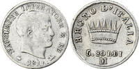 Kingdom of Italy 5 Soldi Napoleon I, Milan, Silver -