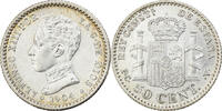 Spain 50 Centimos Alfonso XIII, Madrid, Silver, KM:723 -