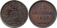 10 Centesimi 1937 Rome San Marino Rome, Bronze, VZ+, KM:13 VZ+