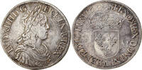 France Écu à la mèche longue Louis XIV, Paris, Silver -