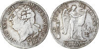 Écu de 6 livres françois 1792 Paris Frankreich Louis XVI, Paris, Silber, SS SS
