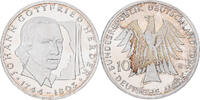 Germany 10 Deutsche Mark Gottfried Keller, Karlsruhe, Silver -