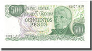Argentina 500 Pesos Banknote, KM:298a -