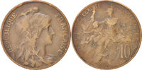 France 10 Centimes Coin, Dupuis, Bronze, KM:843, Gadoury:277 -