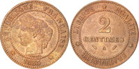 France 2 Centimes Coin, Cérès, Paris, Bronze, KM:827.1 -