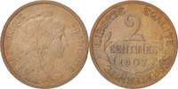France 2 Centimes Coin, Dupuis, Bronze, KM:841, Gadoury:107 -