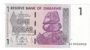 Zimbabwe 1 Dollar Banknote, KM:65 -
