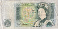 Great Britain 1 Pound Banknote, Undated (1982), KM:377b -