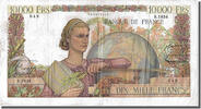 France 10,000 Francs Banknote, 10 000 F 1945-1956 ''Génie Français'' -