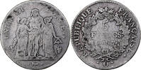 France 5 Francs Union et Force, Perpignan, Silver -