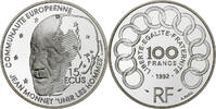 France 100 Francs-15 Ecus Jean Monnet, Proof, Silver -