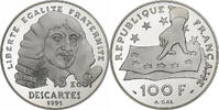 France 100 Francs Descartes, Paris, BE, Silver, Gadoury:c24 -