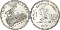 France 100 Francs JO Alberville Bobsleigh.BE, Silver -