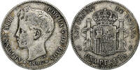 Spain Peseta Alfonso XIII, Silver, KM:706 -