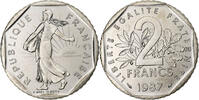 France 2 Francs Semeuse, Paris, Série BU, Nickel -